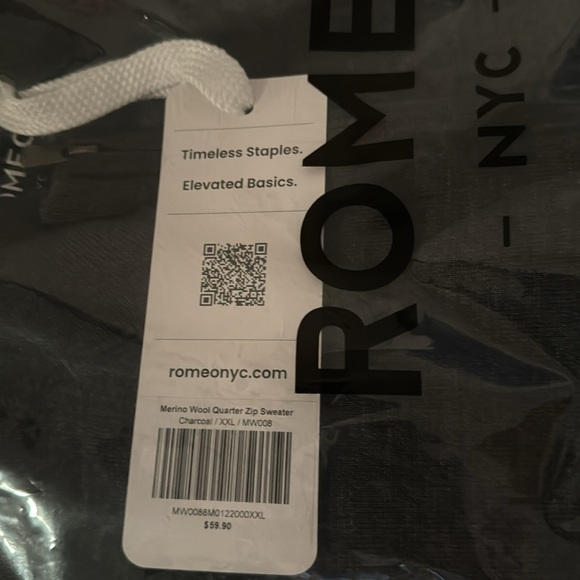 Romeo MERINO WOOL 3/4 zip sweater - men - Picture 3 of 3